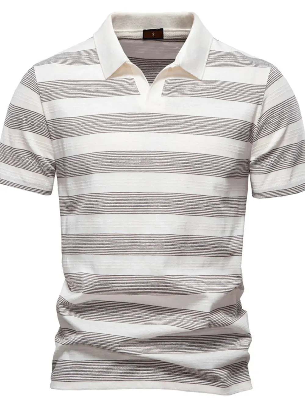 Men's Contrast Striped Short Sleeve Polo sold by Gigi Laurent