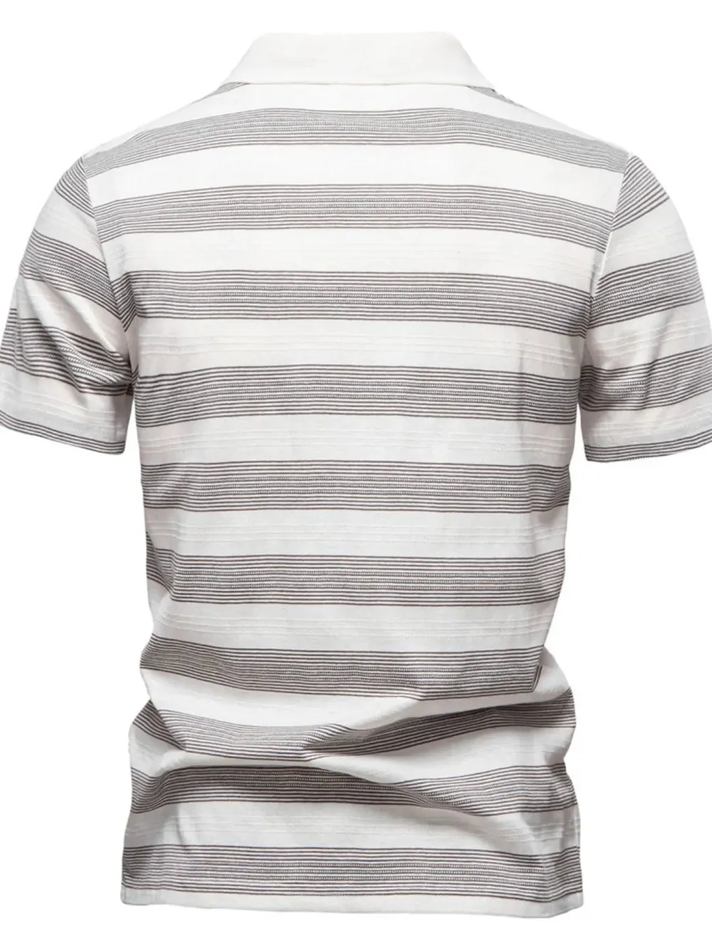 Men's Contrast Striped Short Sleeve Polo sold by Gigi Laurent product image thumbnail 2