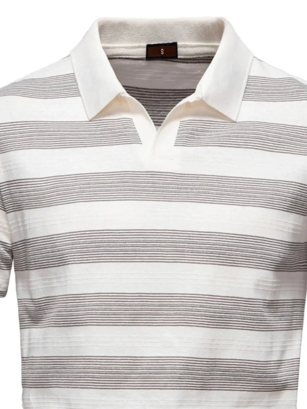 Men's Contrast Striped Short Sleeve Polo sold by Gigi Laurent product image thumbnail 4
