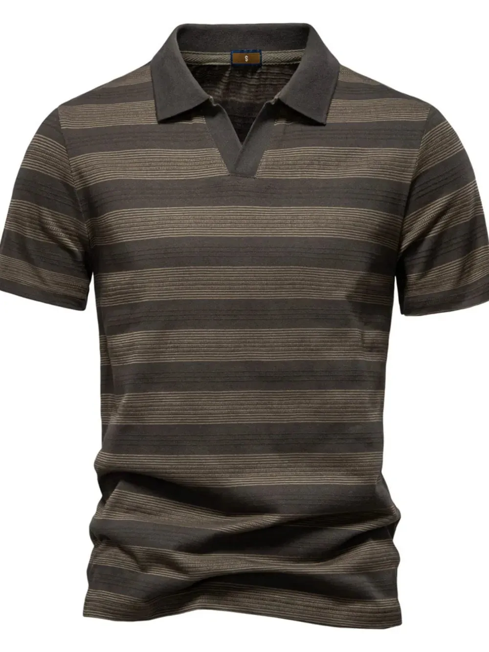 Men's Contrast Striped Short Sleeve Polo sold by Gigi Laurent product image thumbnail 5