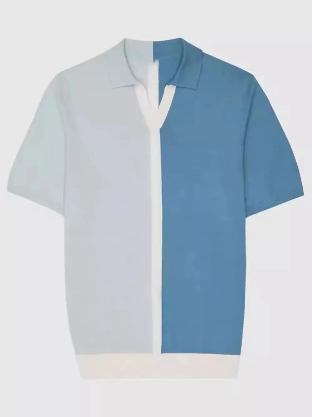 Men's Plus Size Two-Tone Short Sleeve Polo sold by Gigi Laurent product image thumbnail 5