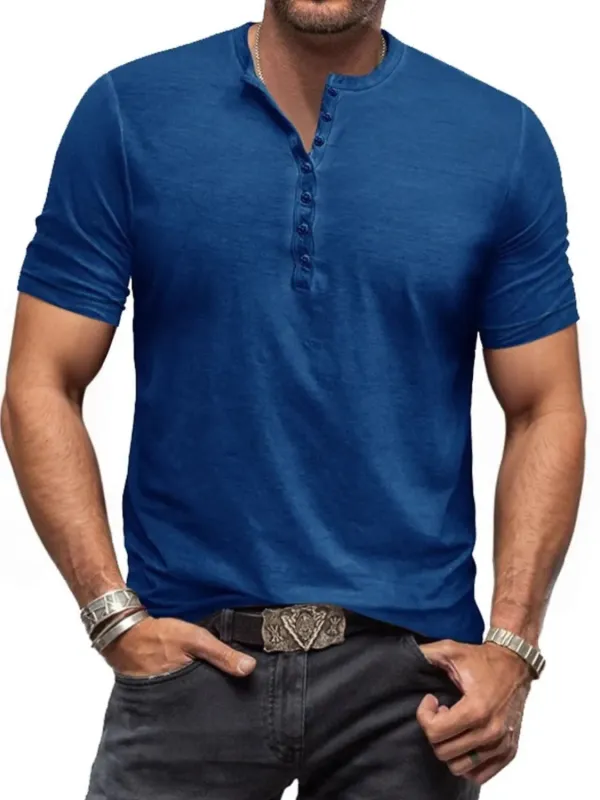 Men's Full Size Button Detail Short Sleeve Polo Plus Size sold by Gigi Laurent