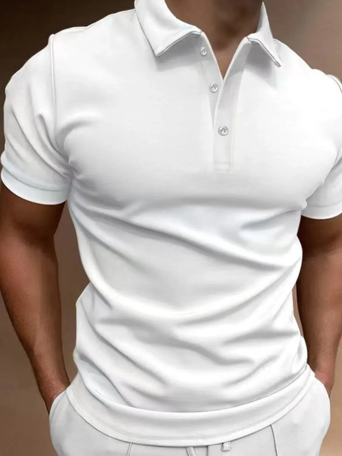 Men's Full Size Collared Neck Short Sleeve Polo Plus Size sold by Gigi Laurent