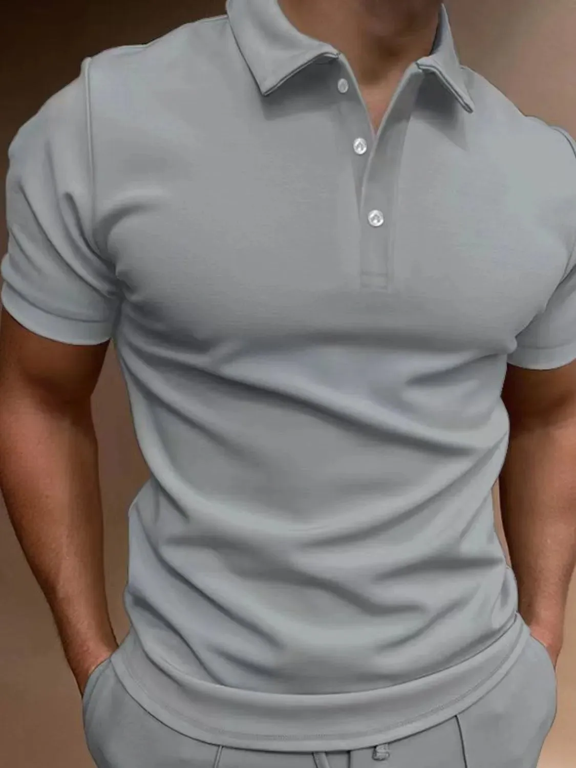 Men's Full Size Collared Neck Short Sleeve Polo Plus Size sold by Gigi Laurent product image thumbnail 2