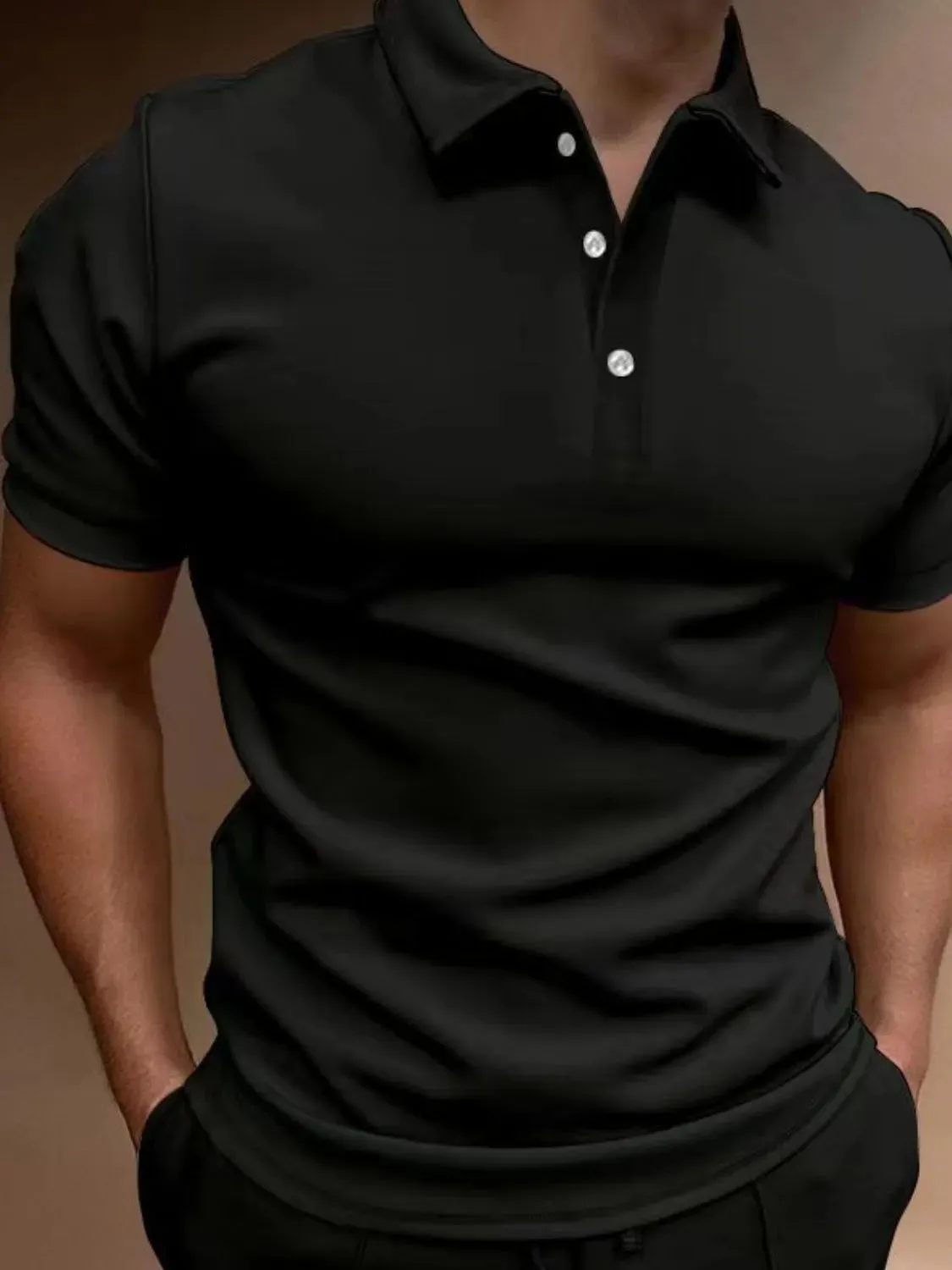 Men's Full Size Collared Neck Short Sleeve Polo Plus Size sold by Gigi Laurent product image thumbnail 3