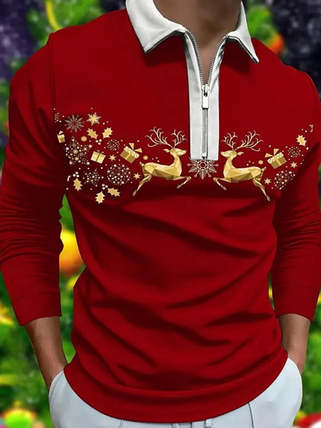 Men's Full Size Collared Neck Long Sleeve Plus Size sold by Gigi Laurent product image thumbnail 2