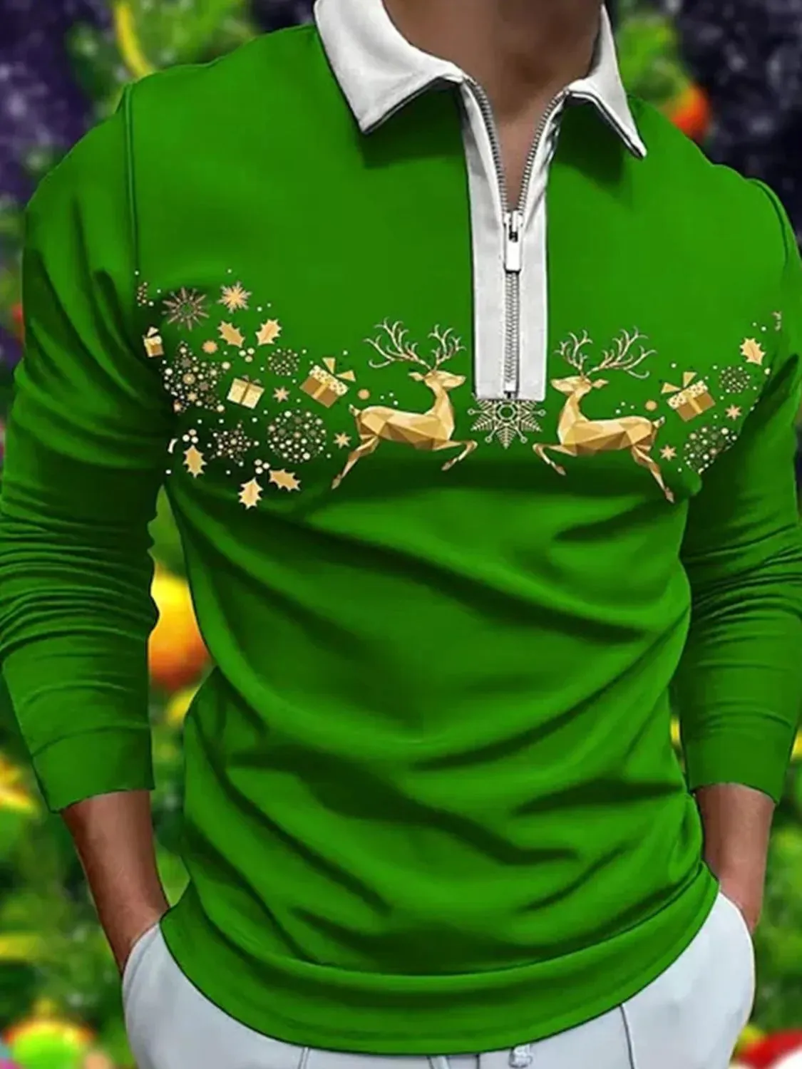 Men's Full Size Collared Neck Long Sleeve Plus Size sold by Gigi Laurent product image thumbnail 5