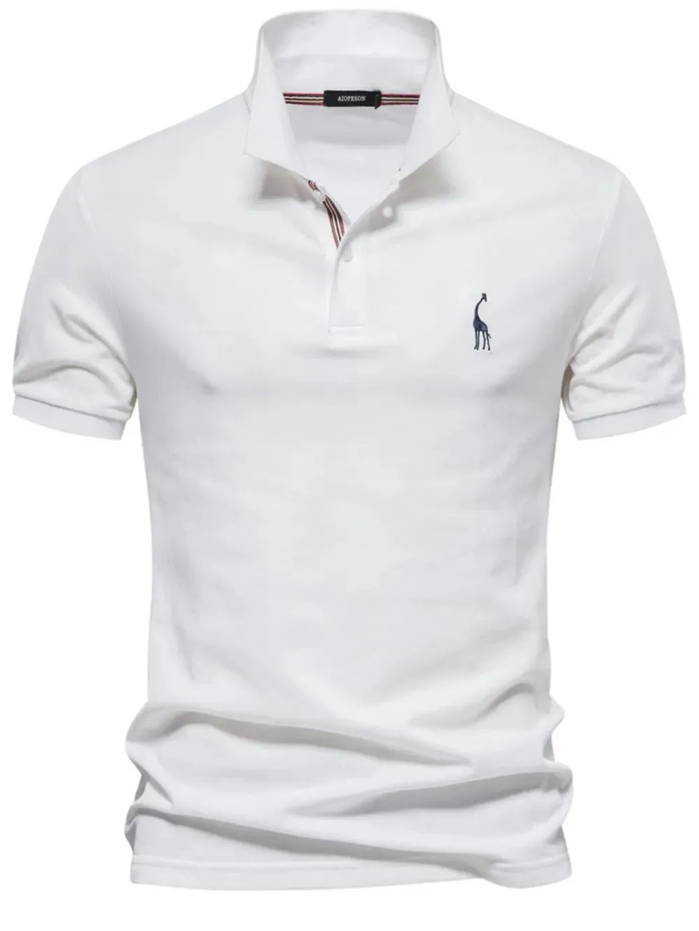 Men's Giraffe Embroidered Short Sleeve Polo sold by Gigi Laurent