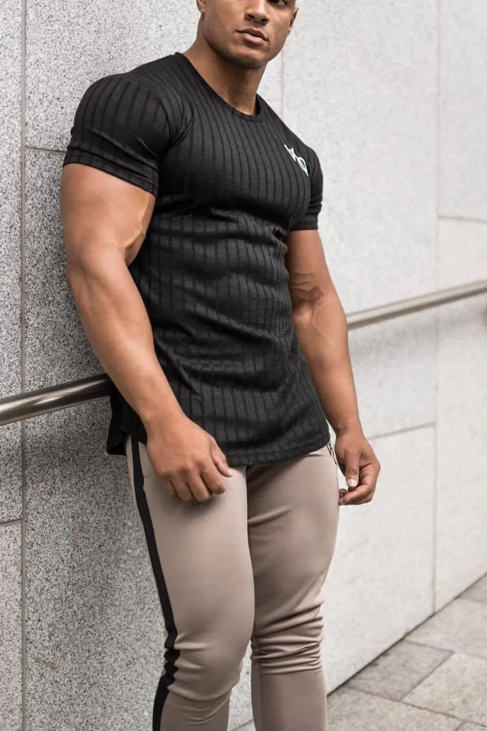 Men's Round Neck Short Sleeve T-Shirt sold by Gigi Laurent product image thumbnail 4