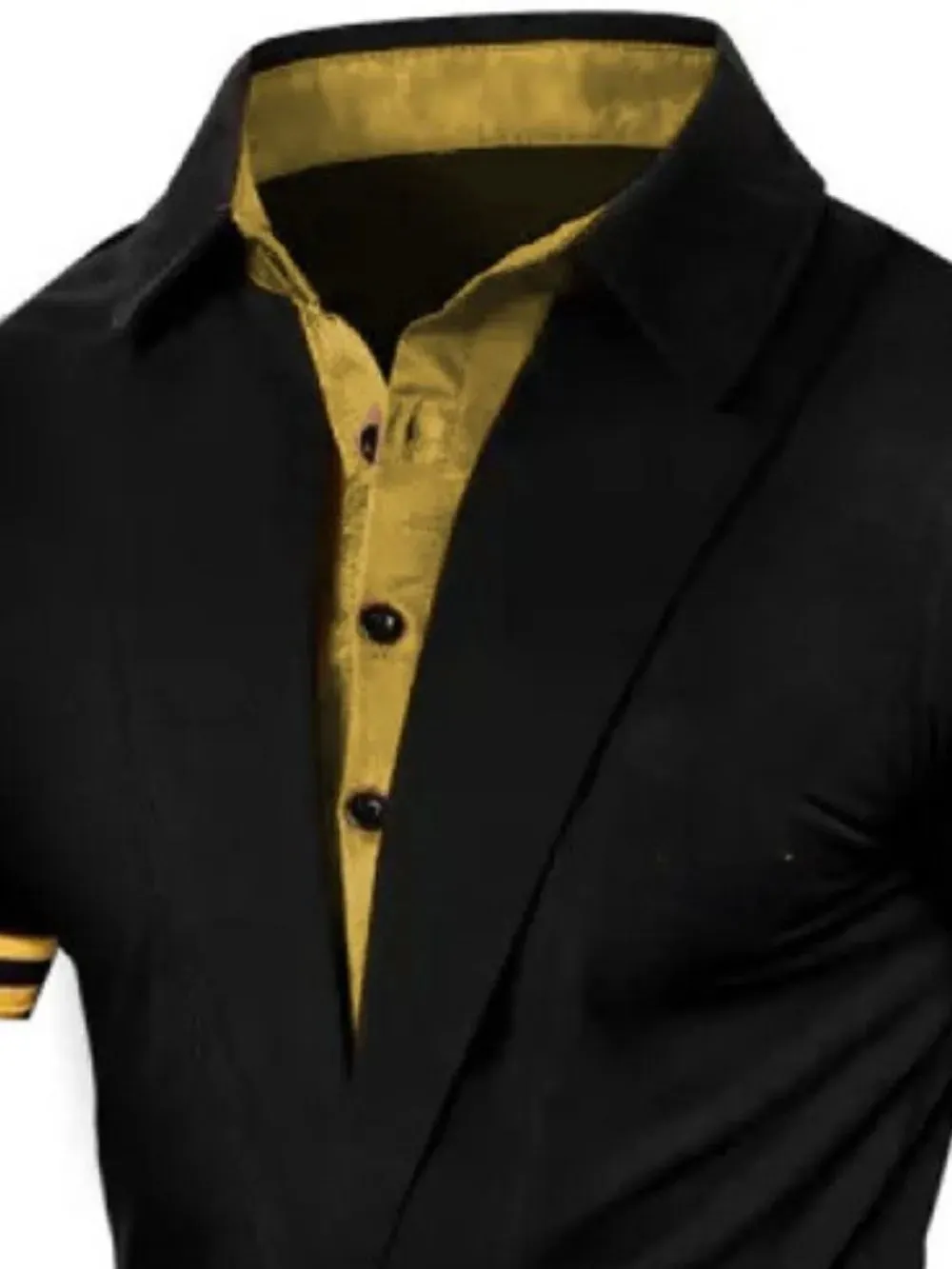 Men's Collared Neck Contrast Short Sleeve Polo sold by Gigi Laurent product image thumbnail 4