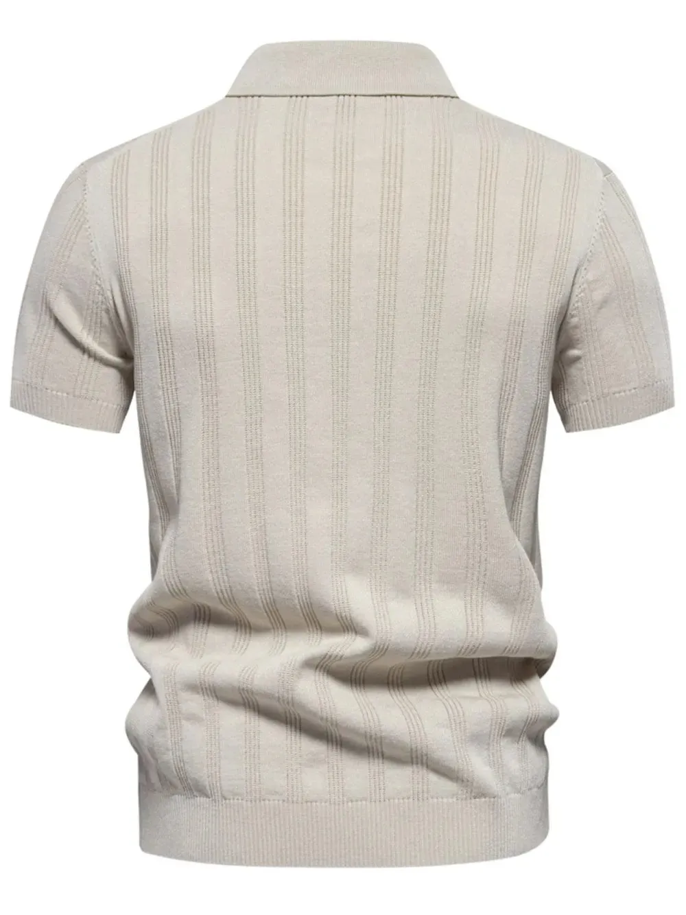 Men's Collared Neck Short Sleeve Knit Polo sold by Gigi Laurent product image thumbnail 2