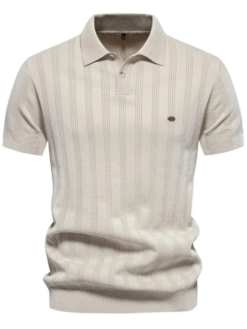 Men's Collared Neck Short Sleeve Knit Polo sold by Gigi Laurent
