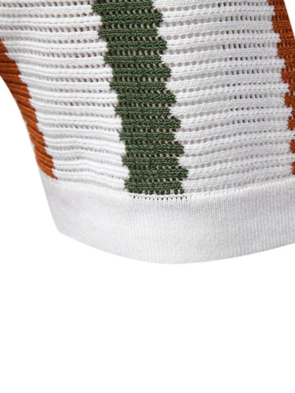 Men's Collared Neck Striped Knit Polo sold by Gigi Laurent product image thumbnail 3