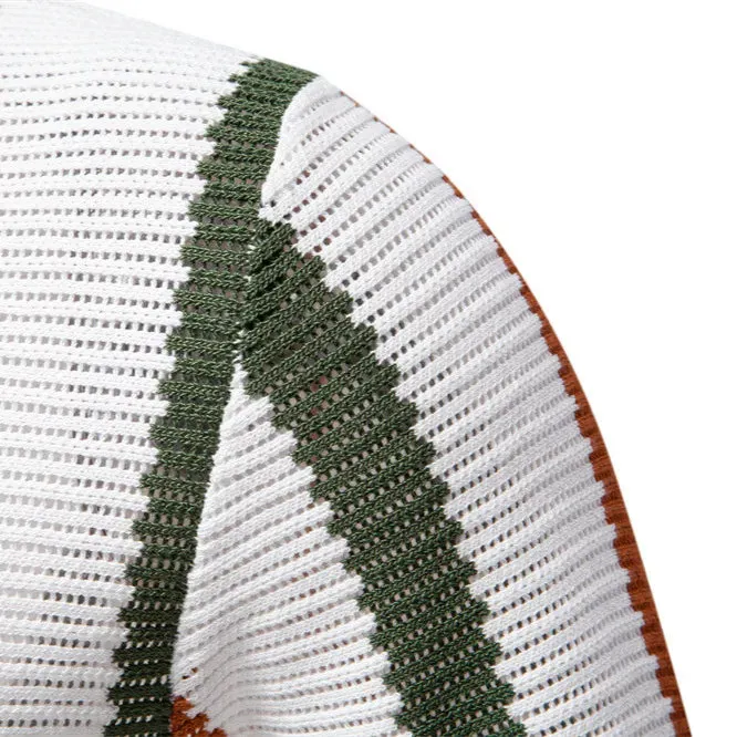 Men's Collared Neck Striped Knit Polo sold by Gigi Laurent product image thumbnail 4