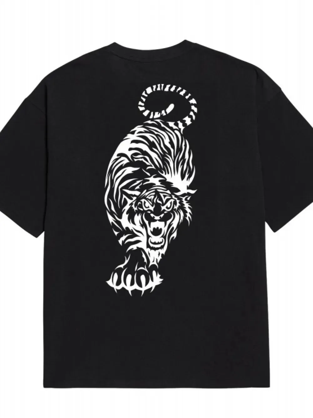 Men's Plus Size Tiger Round Neck Short Sleeve T-Shirt sold by Gigi Laurent product image thumbnail 5