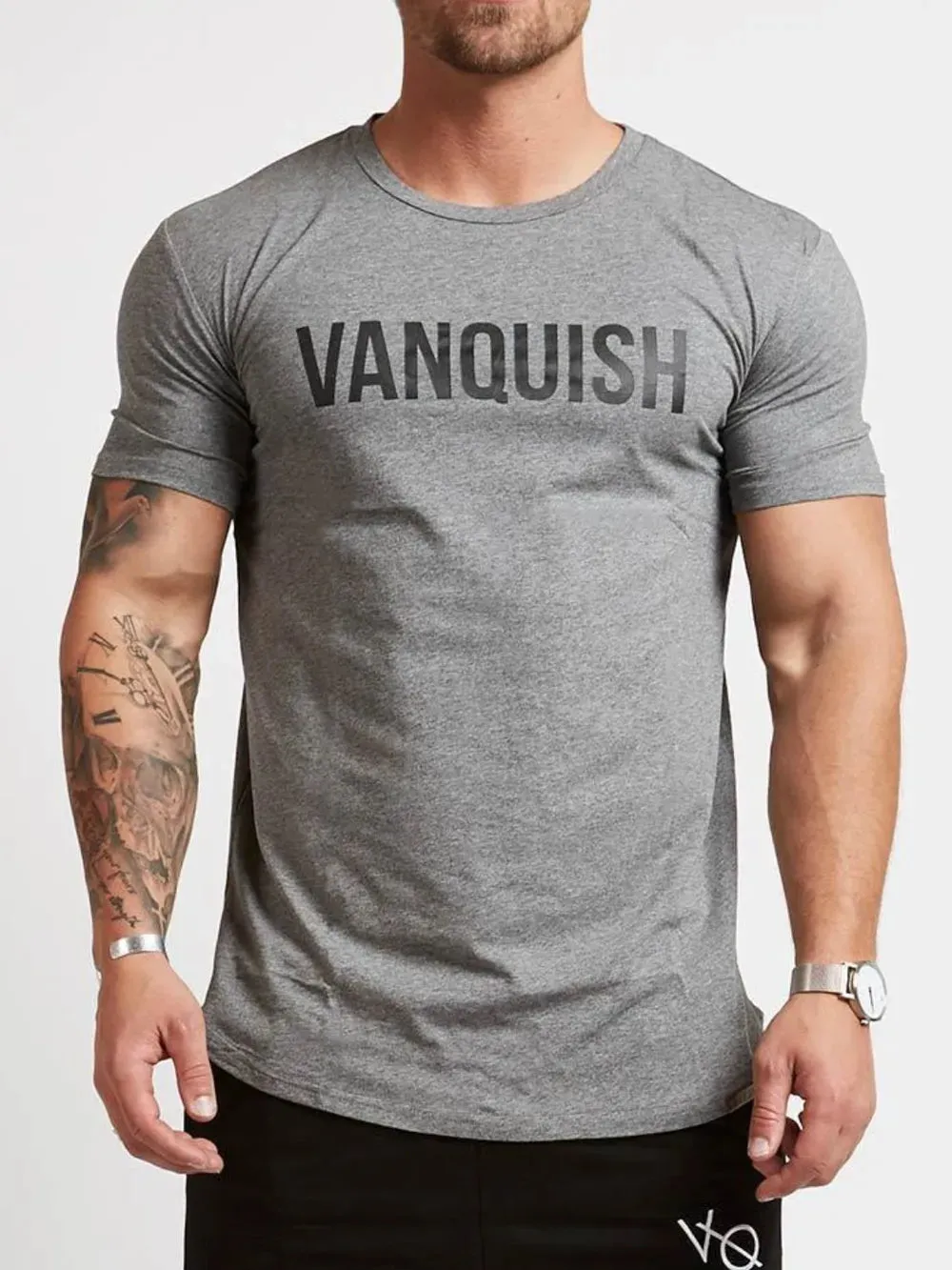Men's Letter Round Neck Short Sleeve T-Shirt sold by Gigi Laurent product image thumbnail 4