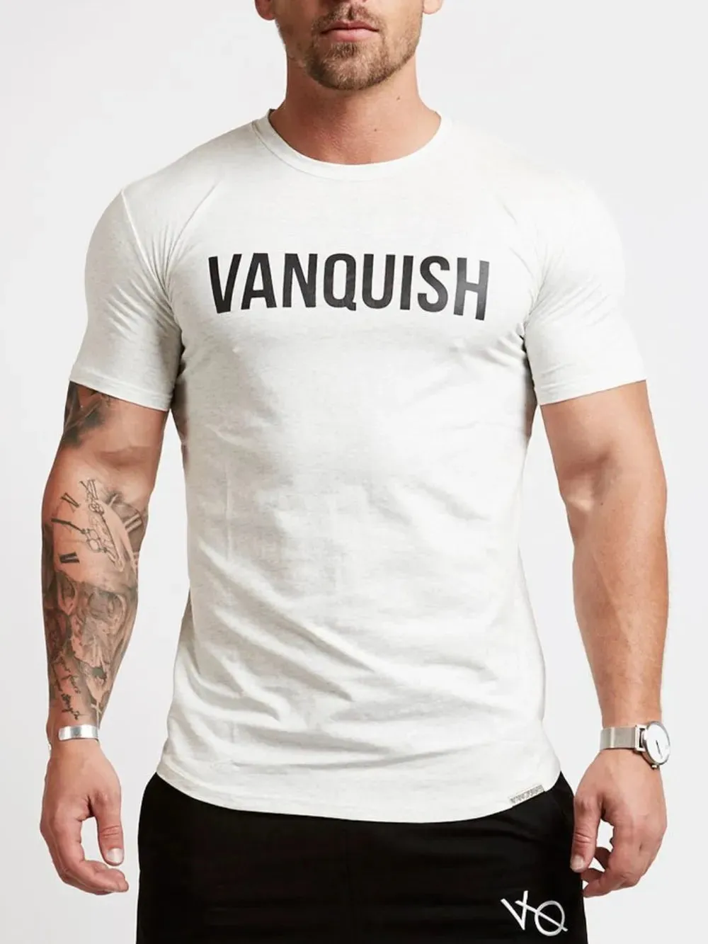 Men's Letter Round Neck Short Sleeve T-Shirt sold by Gigi Laurent product image thumbnail 3