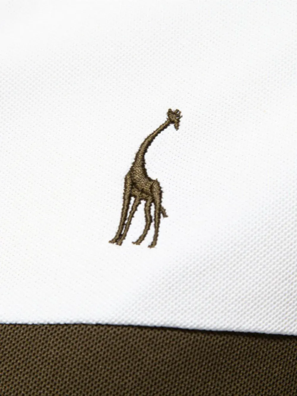 Men's Giraffe Embroidered Collared Neck Contrast Polo sold by Gigi Laurent product image thumbnail 3