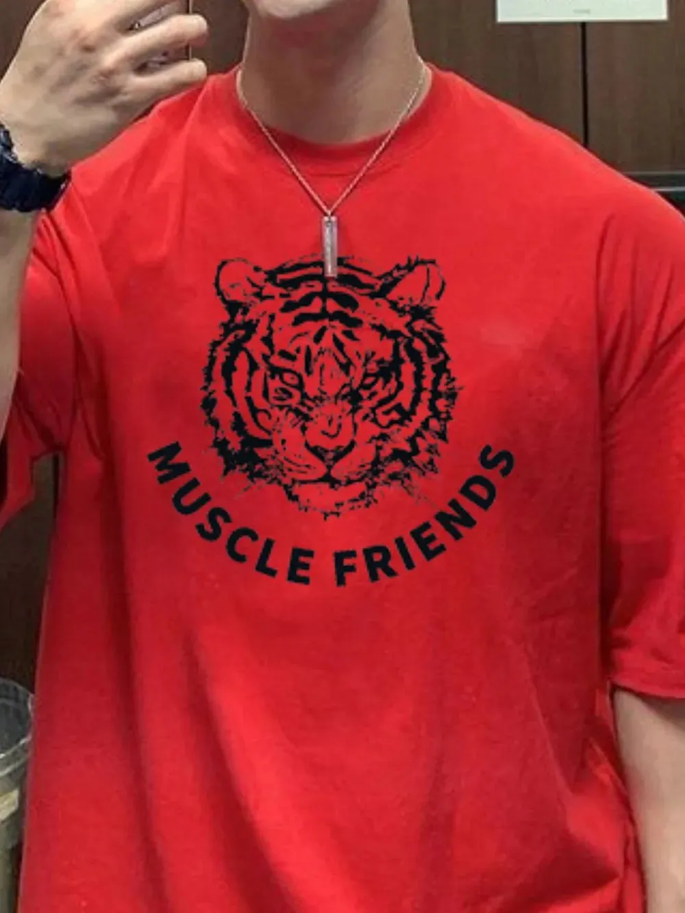 Men's Plus Size Graphic Round Neck Short Sleeve T-Shirt sold by Gigi Laurent product image thumbnail 4