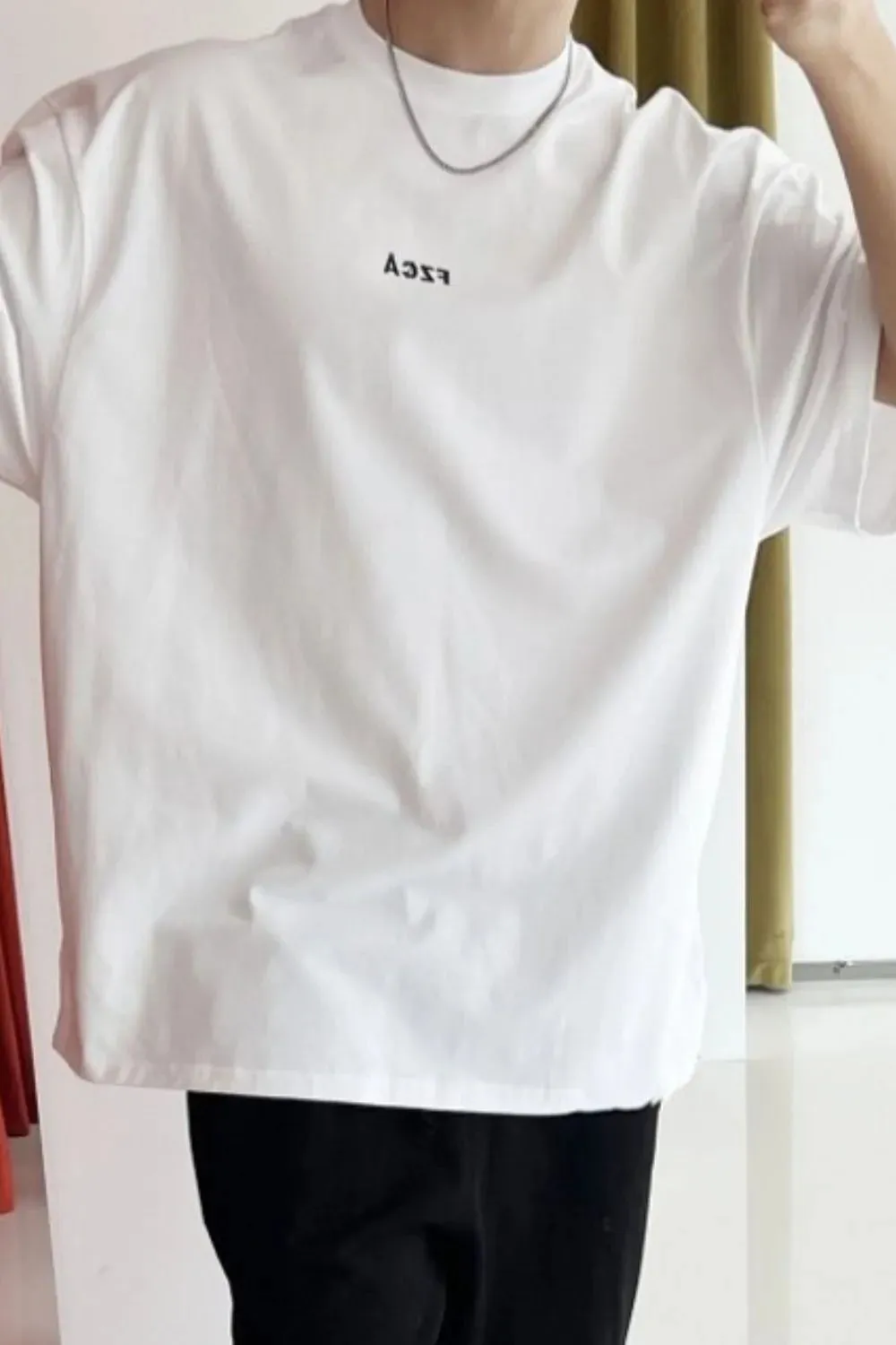 Men's Plus Size Letter Round Neck Half Sleeve T-Shirt sold by Gigi Laurent product image thumbnail 3