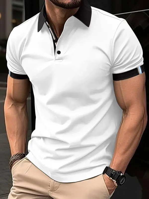 Men's Full Size Collared Neck Short Sleeve Polo Plus Size sold by Gigi Laurent