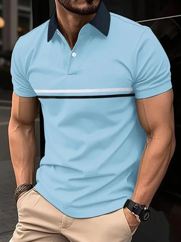 Men's Full Size Collared Neck Short Sleeve Polo Plus Size sold by Gigi Laurent