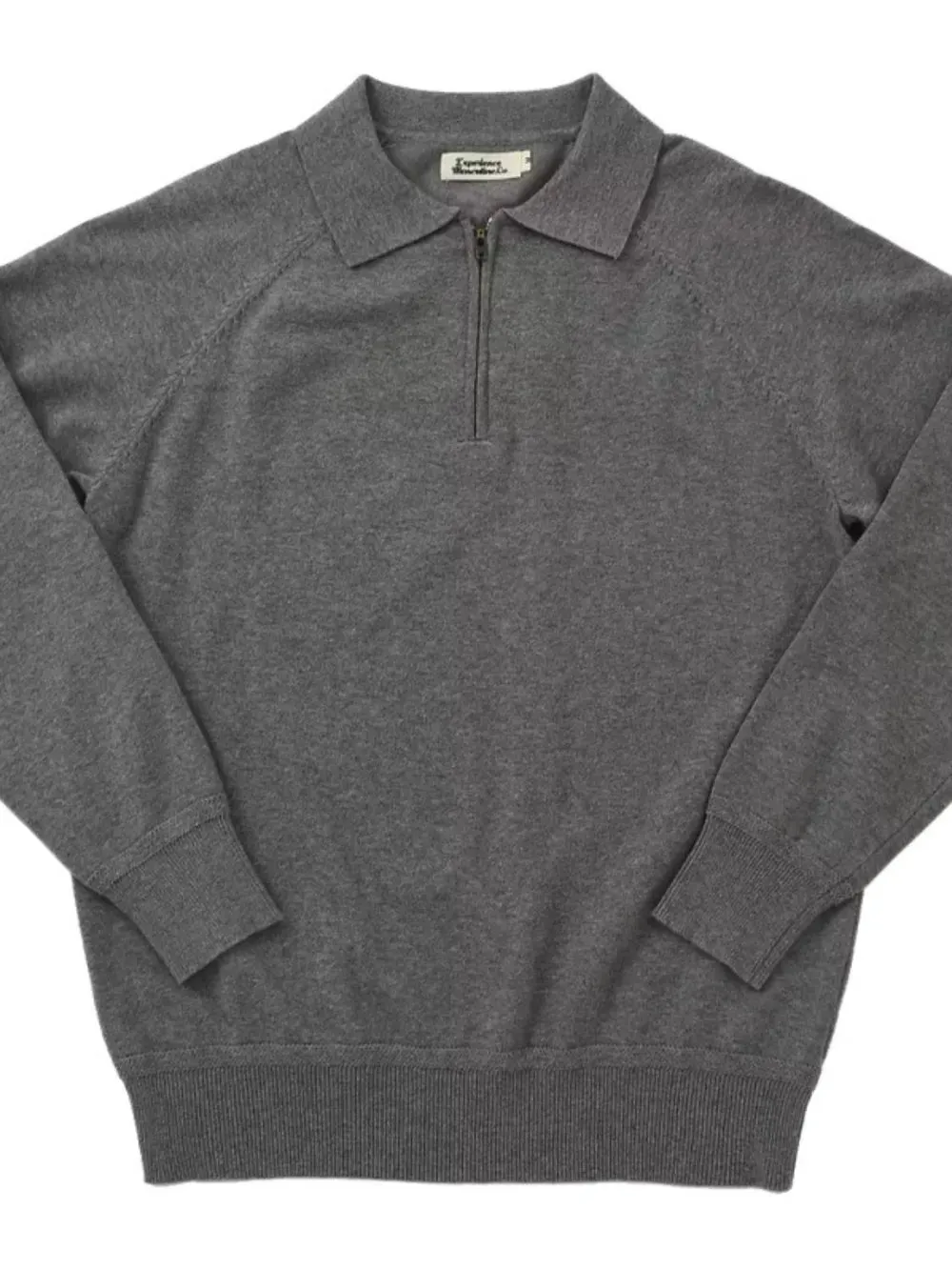 Men's Plus Size Quarter Zip Raglan Sleeve Polo sold by Gigi Laurent product image thumbnail 5