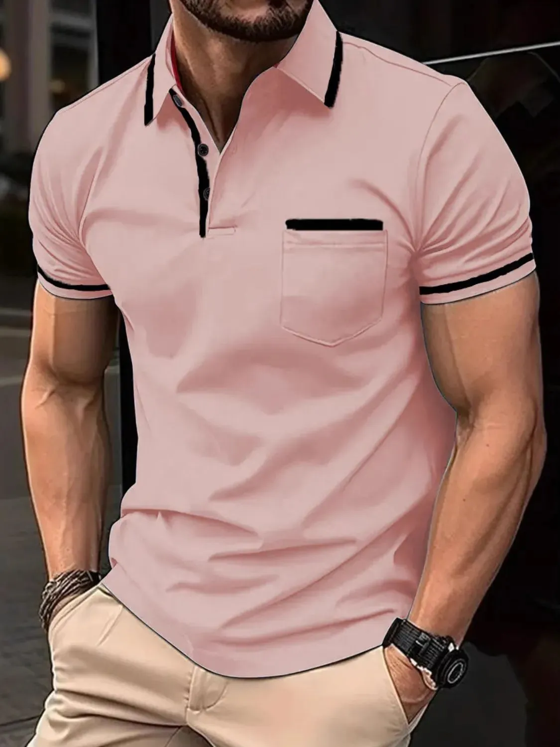 Men's Full Size Collared Neck Short Sleeve Polo Plus Size sold by Gigi Laurent product image thumbnail 3