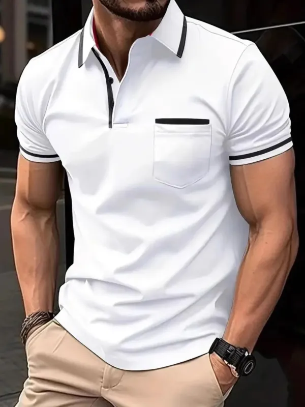 Men's Full Size Collared Neck Short Sleeve Polo Plus Size sold by Gigi Laurent