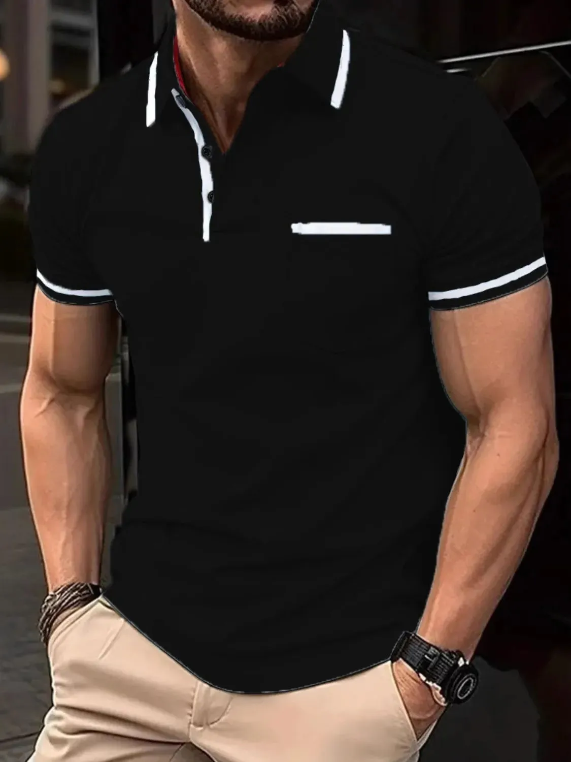 Men's Full Size Collared Neck Short Sleeve Polo Plus Size sold by Gigi Laurent product image thumbnail 2