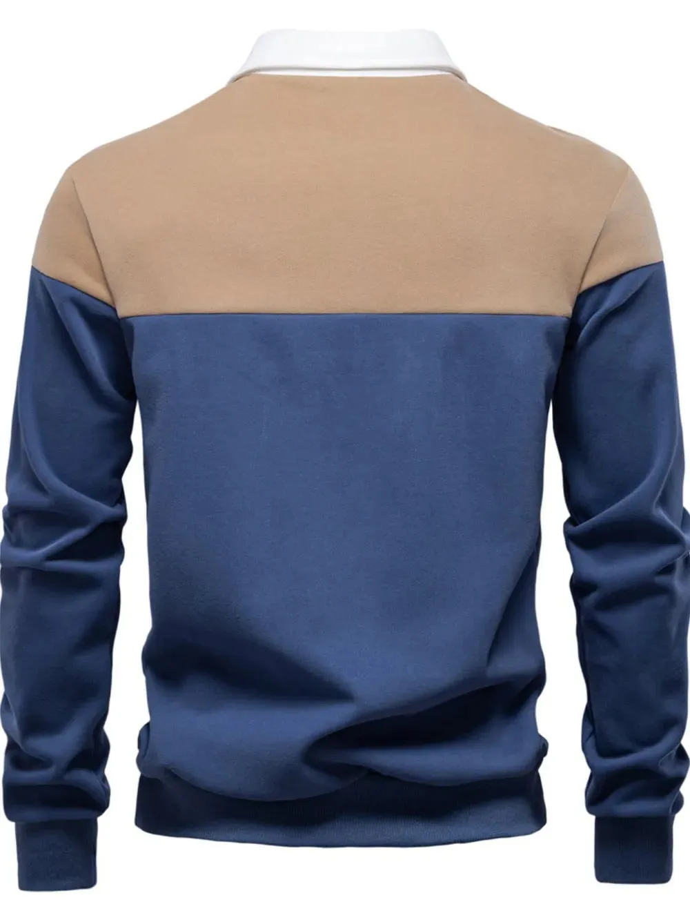 Men's Collared Neck Contrast Long Sleeve Polo sold by Gigi Laurent product image thumbnail 2