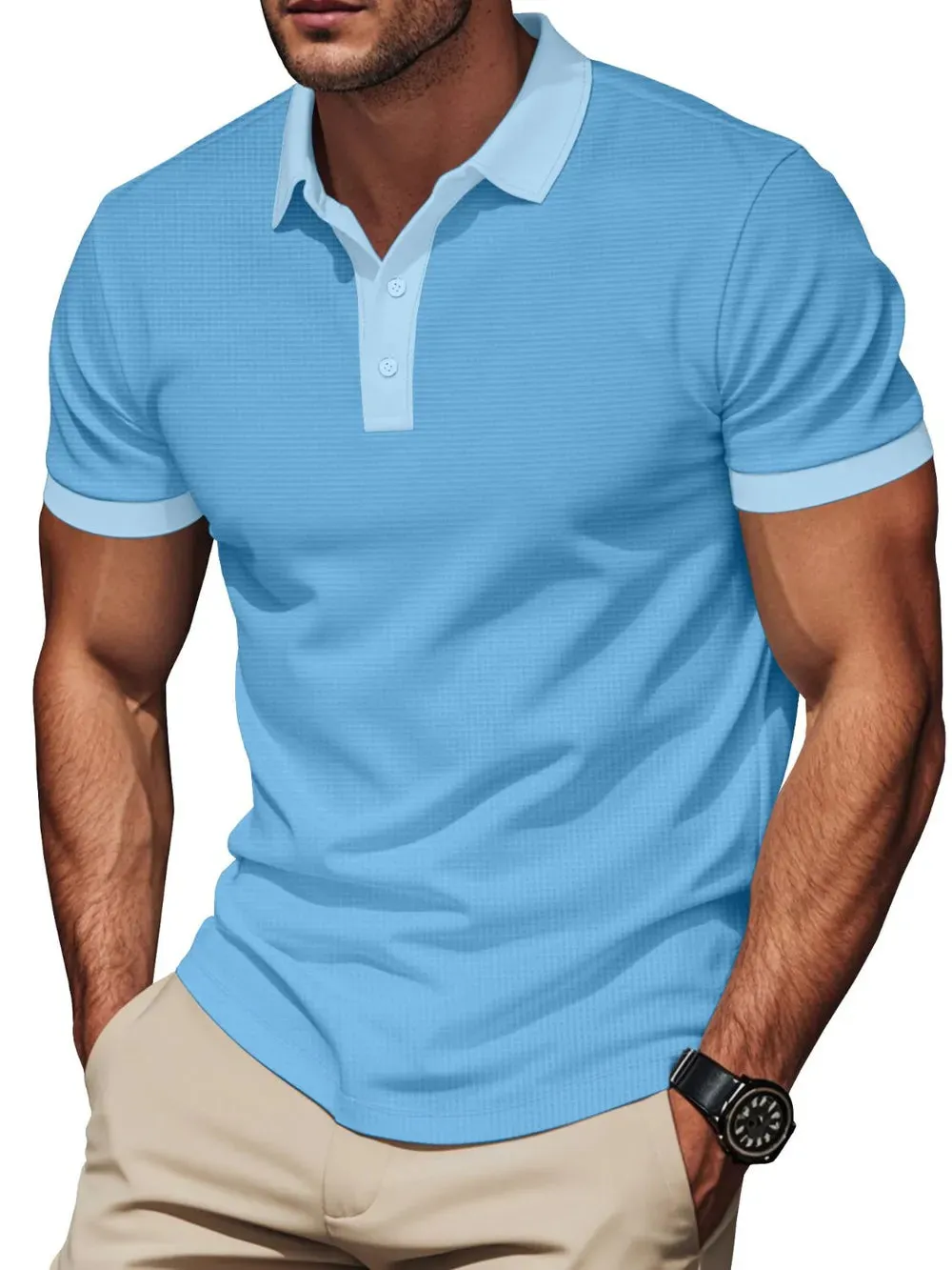 Men's Full Size Short Sleeve Collared Polo Plus Size sold by Gigi Laurent