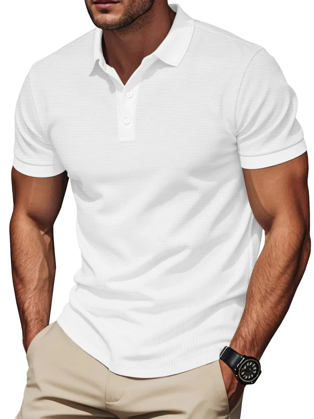 Men's Full Size Short Sleeve Collared Polo Plus Size sold by Gigi Laurent product image thumbnail 5