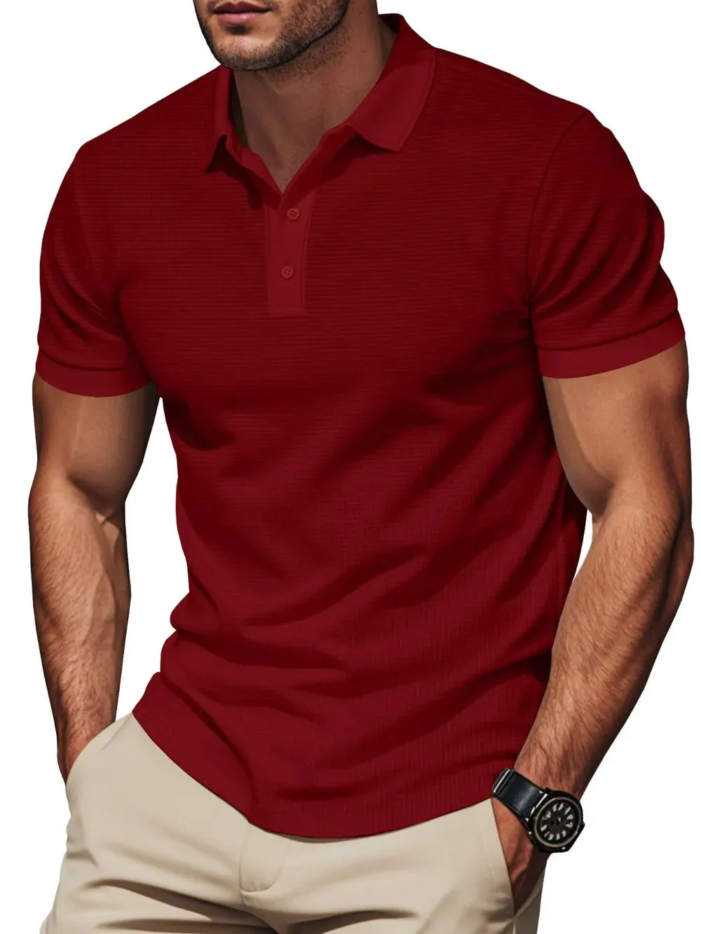 Men's Full Size Short Sleeve Collared Polo Plus Size sold by Gigi Laurent product image thumbnail 2