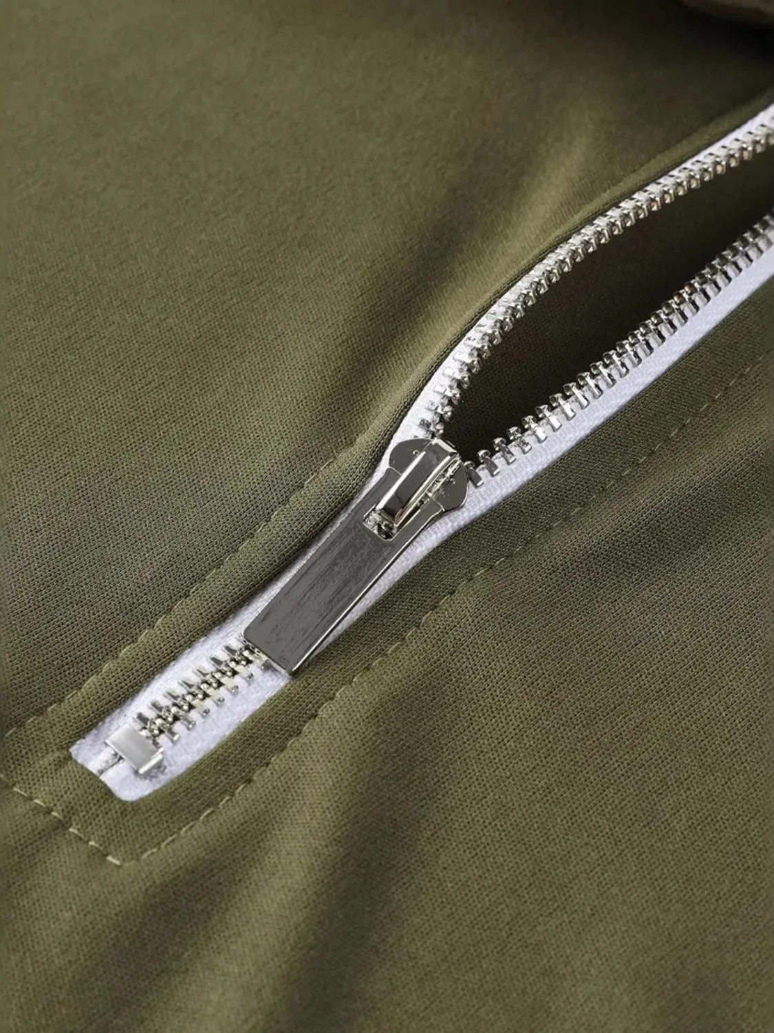 Men's Full Size Zip Collar Short Sleeve Polo Plus Size sold by Gigi Laurent product image thumbnail 5