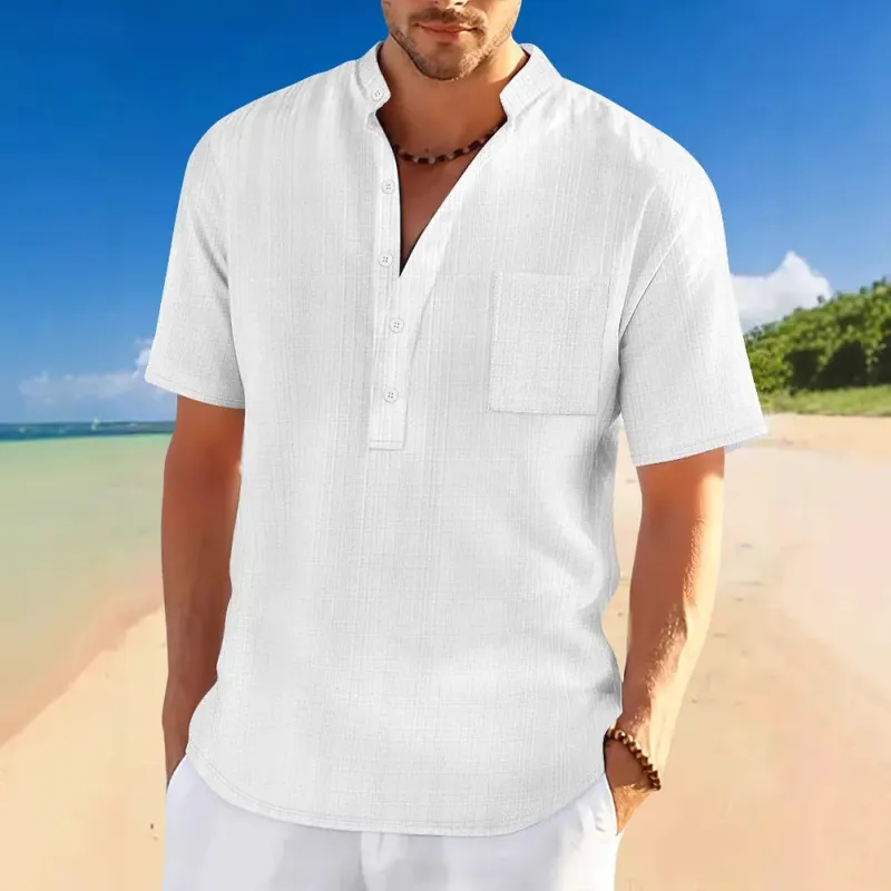 Men's Full Size Half Button Short Sleeve Polo Plus Size sold by Gigi Laurent