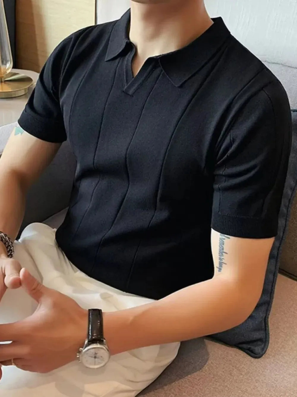 Men's Plus Size Collared Neck Short Sleeve Polo sold by Gigi Laurent