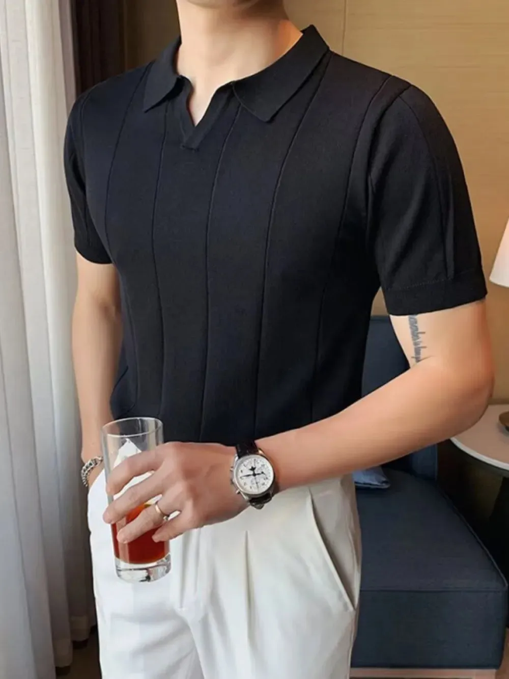 Men's Plus Size Collared Neck Short Sleeve Polo sold by Gigi Laurent product image thumbnail 4