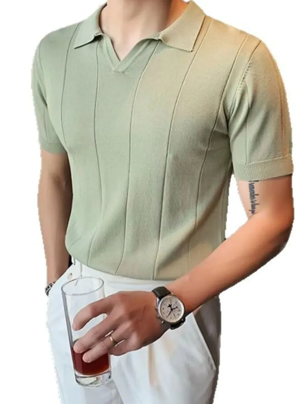 Men's Plus Size Collared Neck Short Sleeve Polo sold by Gigi Laurent product image thumbnail 5