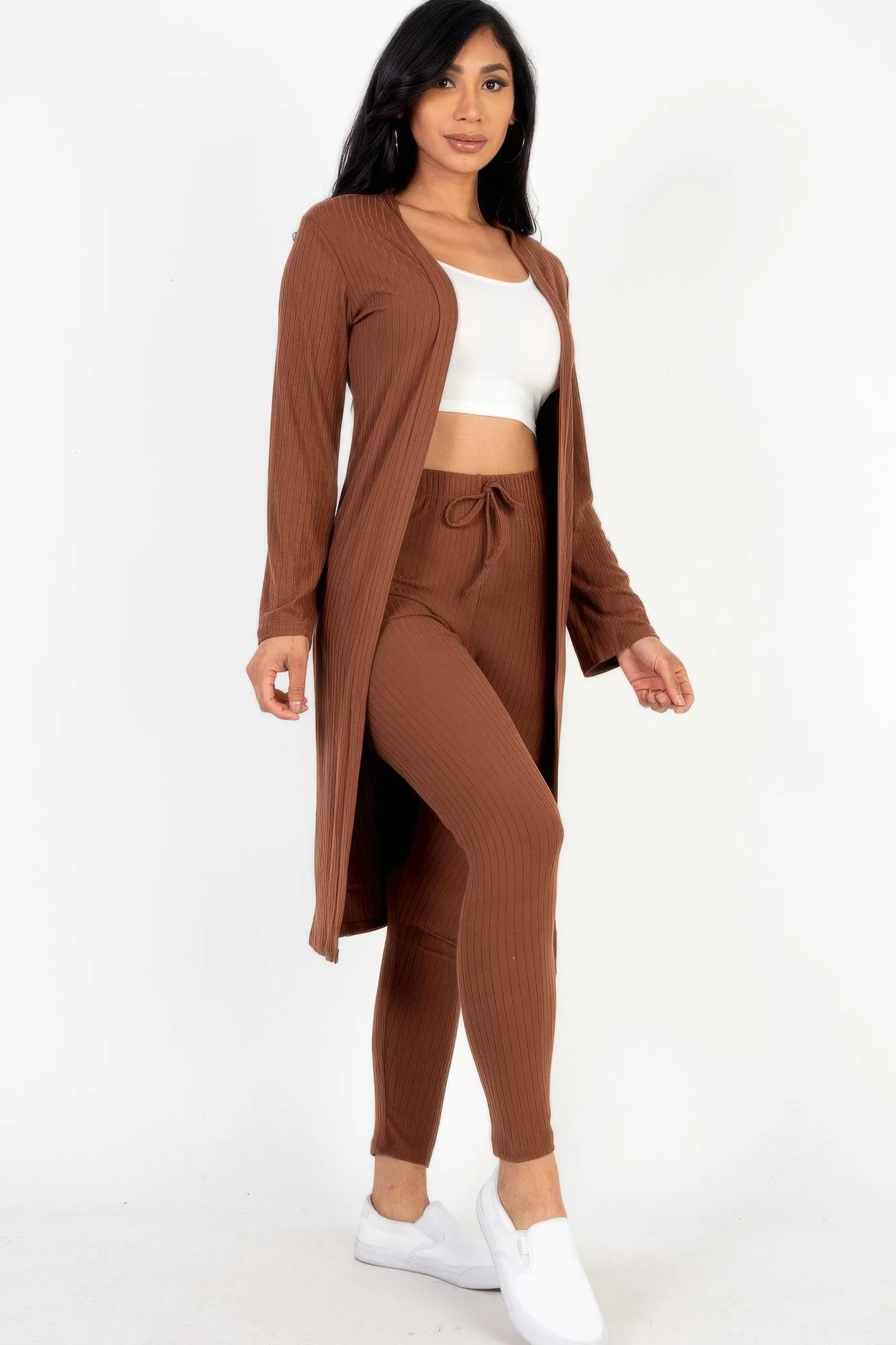 Ribbed Long Cardigan & Leggings Set sold by Gigi Laurent product image thumbnail 3