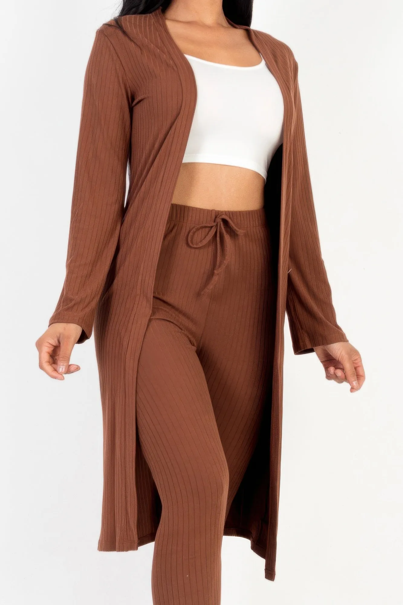 Ribbed Long Cardigan & Leggings Set sold by Gigi Laurent product image thumbnail 4