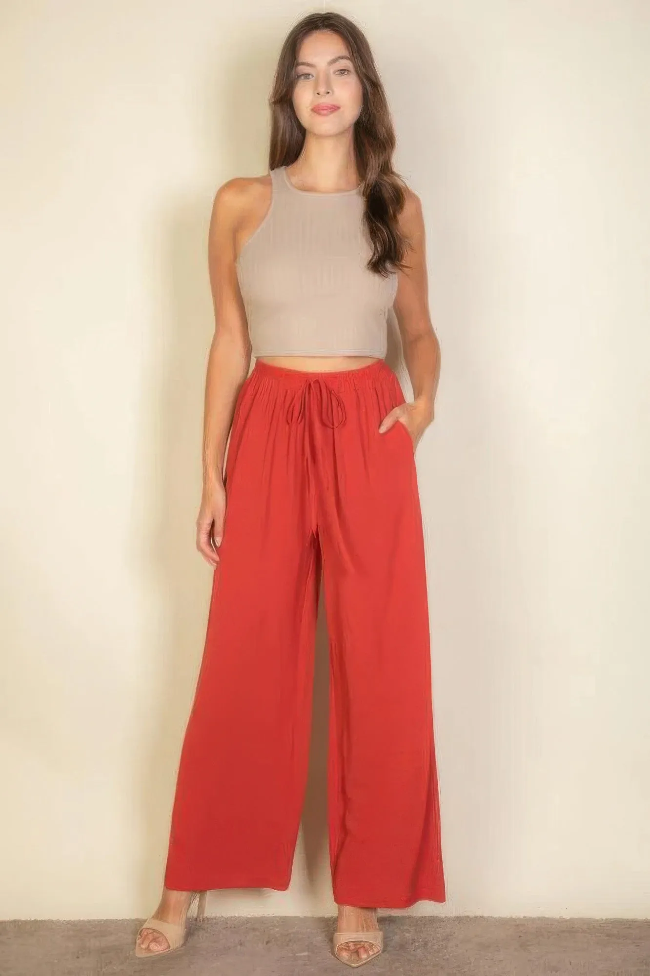 Drawstring Waist Wide Leg Minimalist Pants sold by Gigi Laurent product image thumbnail 2