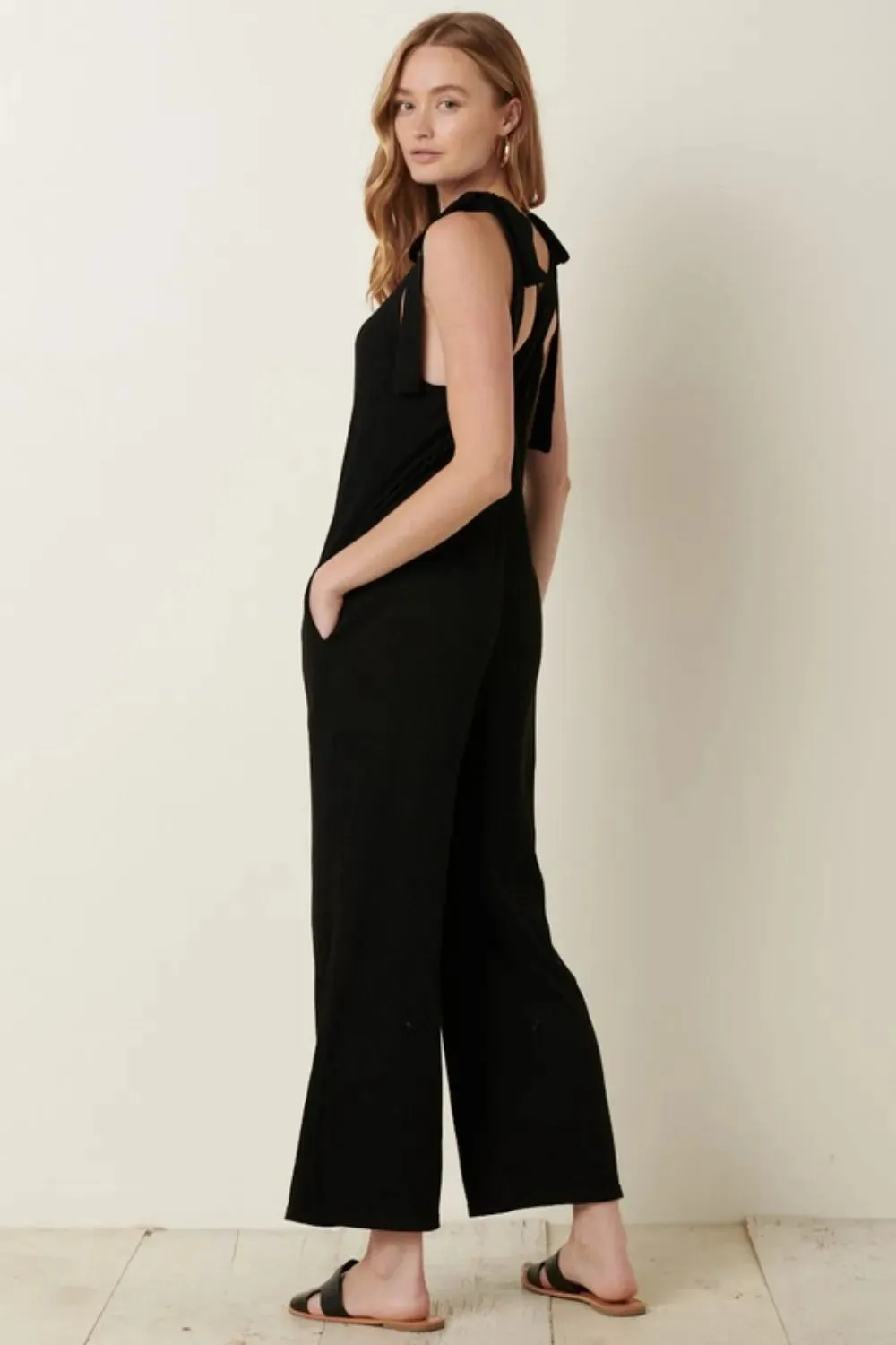 Mittoshop Rib Knit V-Neck Cross Back Jumpsuit sold by Gigi Laurent product image thumbnail 2