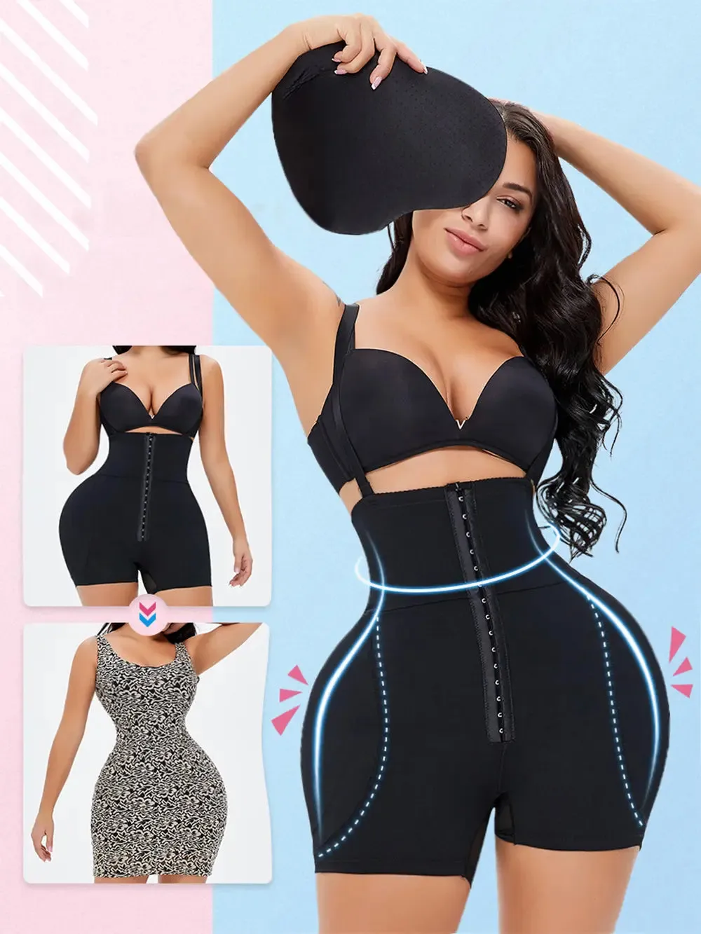 Full Size Hook-and-Eye Under-Bust Shaping Bodysuit sold by Gigi Laurent