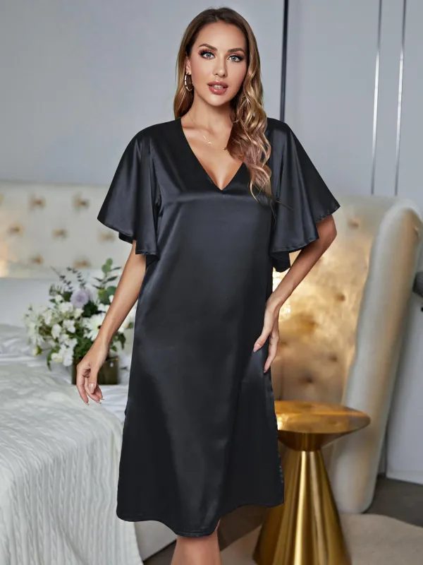 V-Neck Flutter Sleeve Night Dress sold by Gigi Laurent