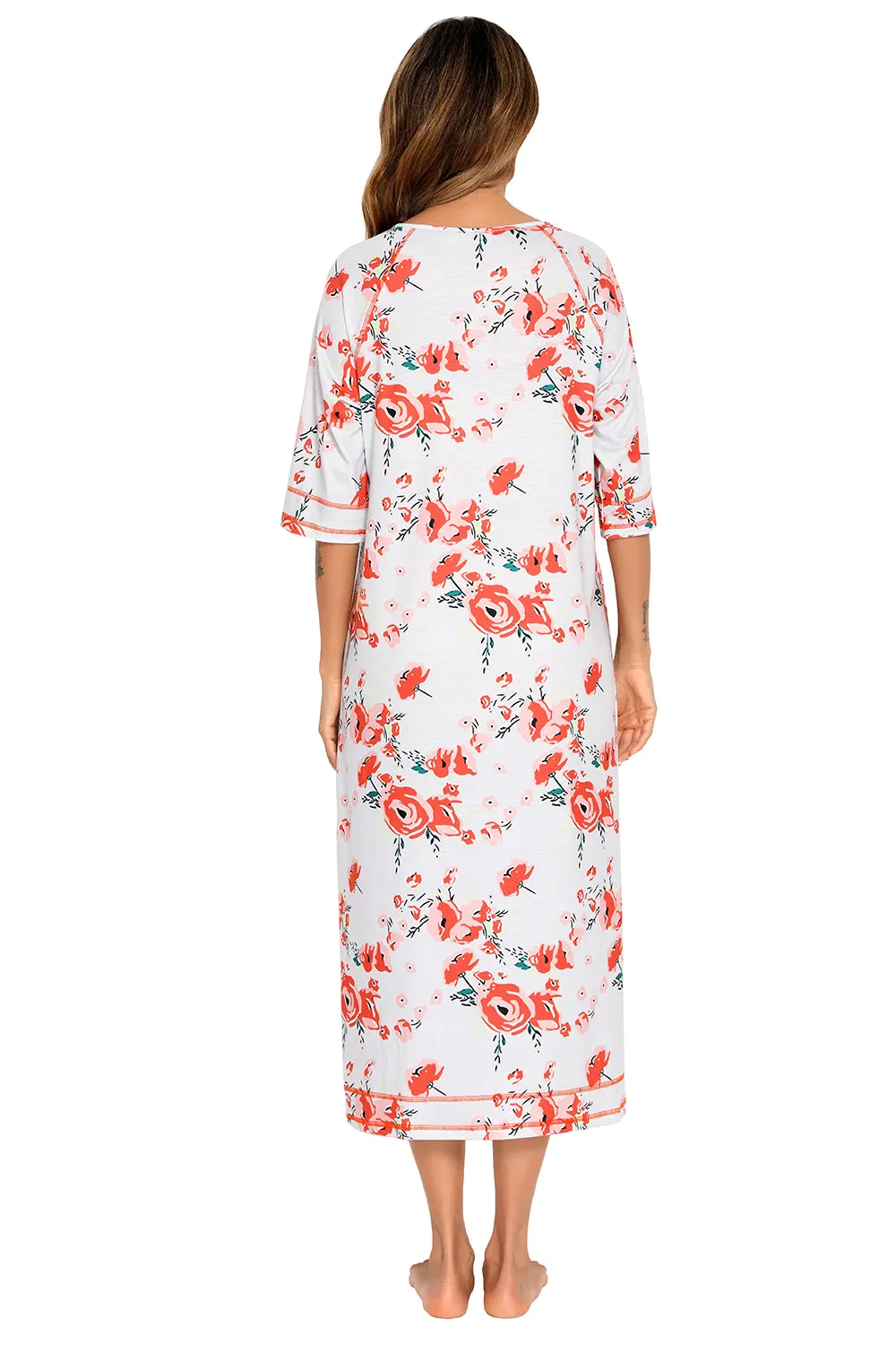 Printed Slit Night Dress with Pockets sold by Gigi Laurent product image thumbnail 2