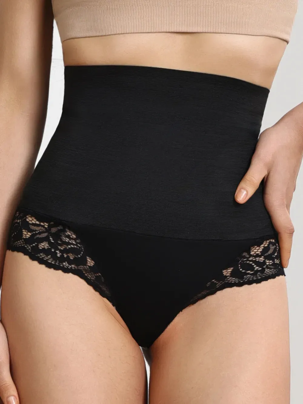 Lace Detail High Waist Shaping Panty sold by Gigi Laurent