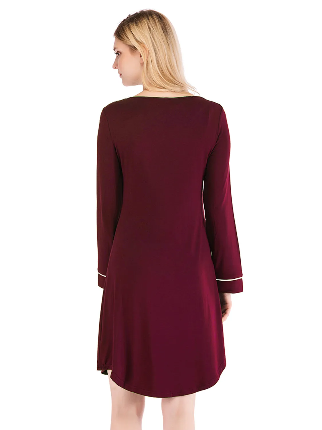 Round Neck Night Dress with Pocket sold by Gigi Laurent product image thumbnail 5