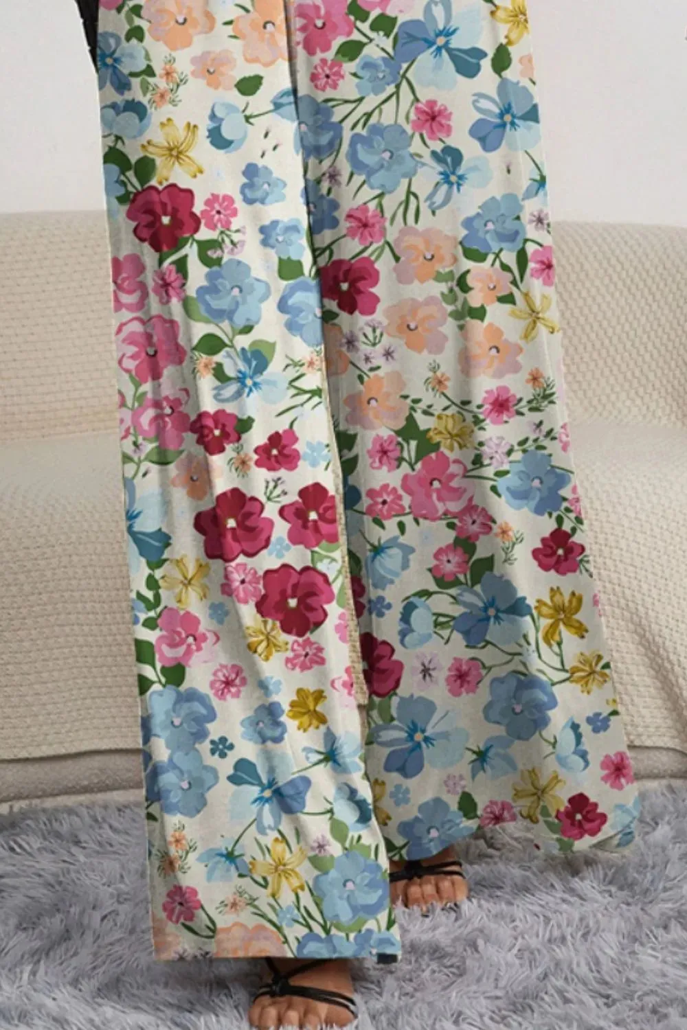 FAM-FAM Decorative Button Spaghetti Strap Wide Leg Jumpsuit sold by Gigi Laurent product image thumbnail 3