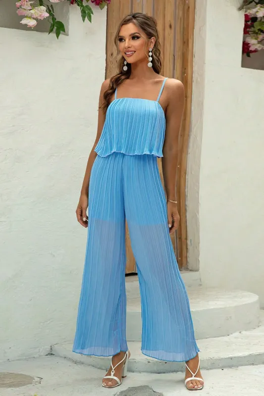 Spaghetti Strap Wide Leg Jumpsuit sold by Gigi Laurent